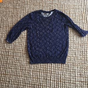 Jcrew Navy Chalkboard Hearts Sweater